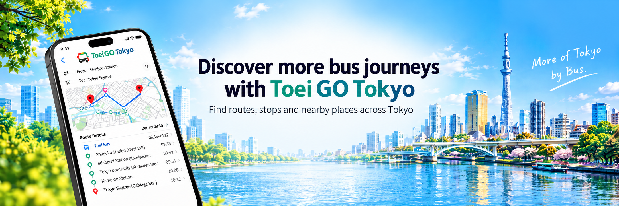 Discover more Tokyo bus journeys with Toei GO Tokyo